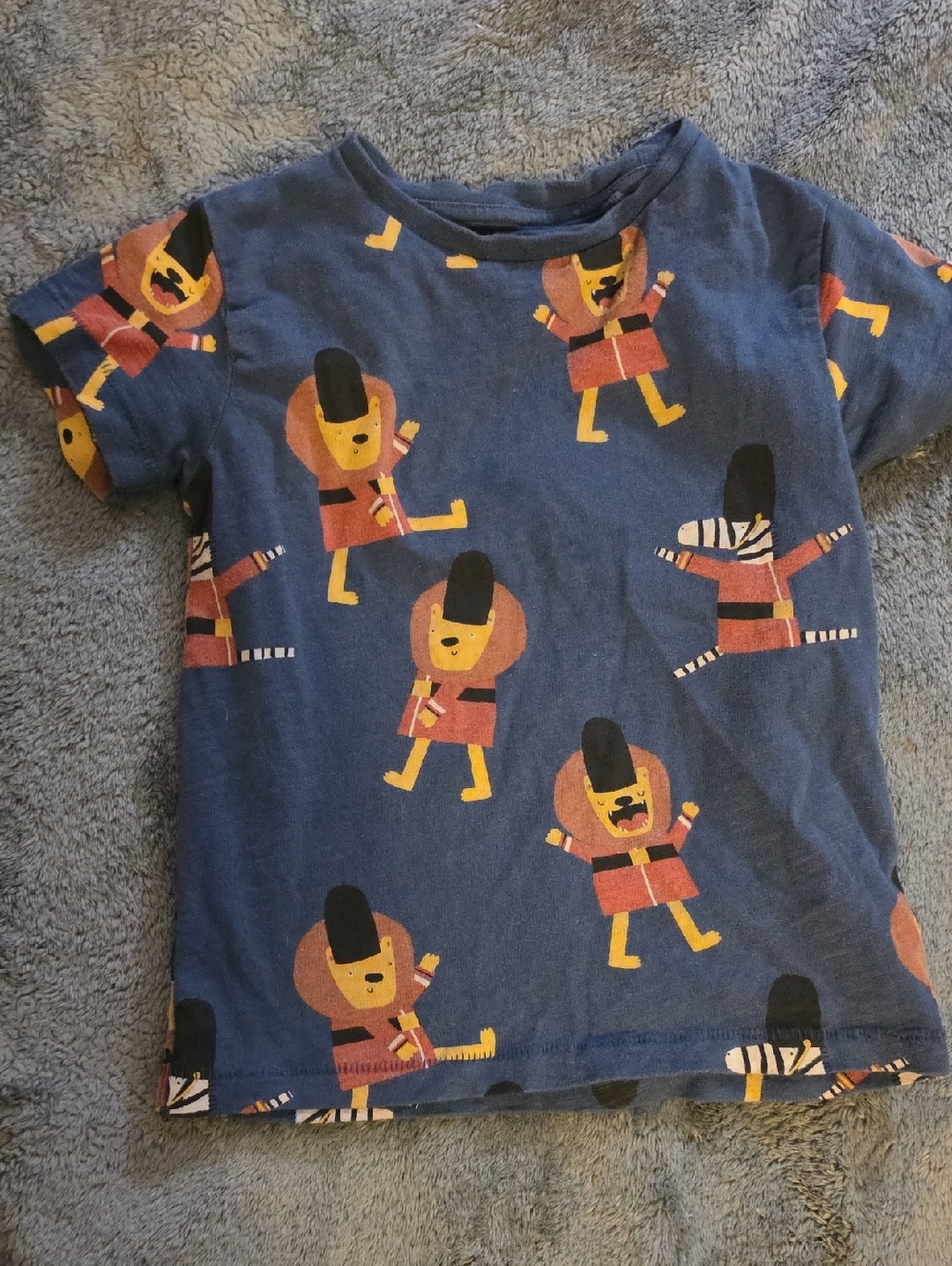 next Navy Blue Kids Tee with Small Print Detail Size 3/4